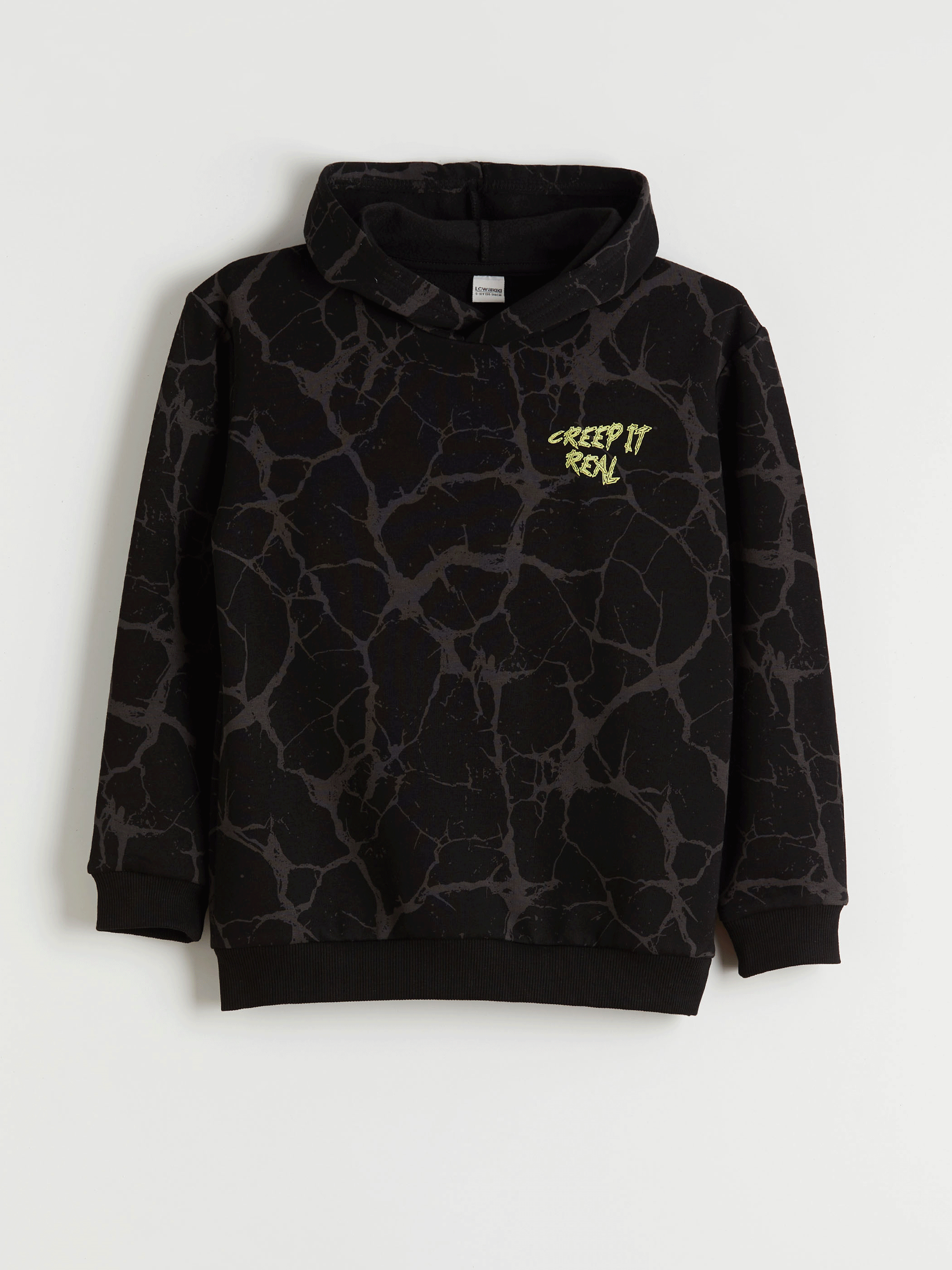 LCW Kids Siyah Kapüşonlu Erkek Çocuk Sweatshirt