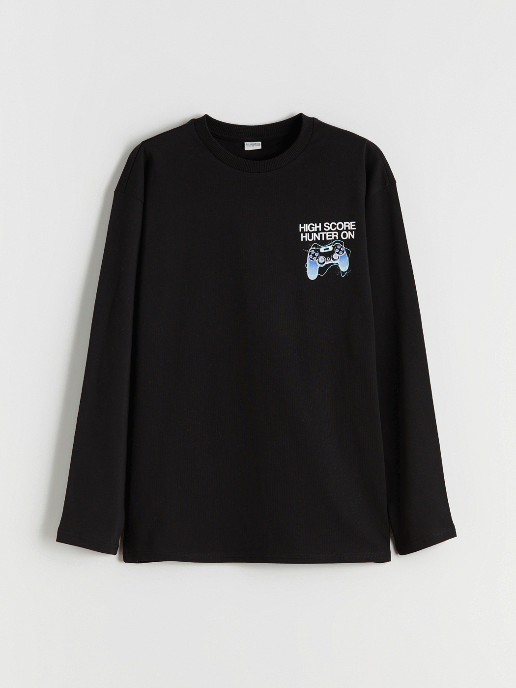 LCW Kids Siyah Bisiklet Yaka Erkek Çocuk Tişört