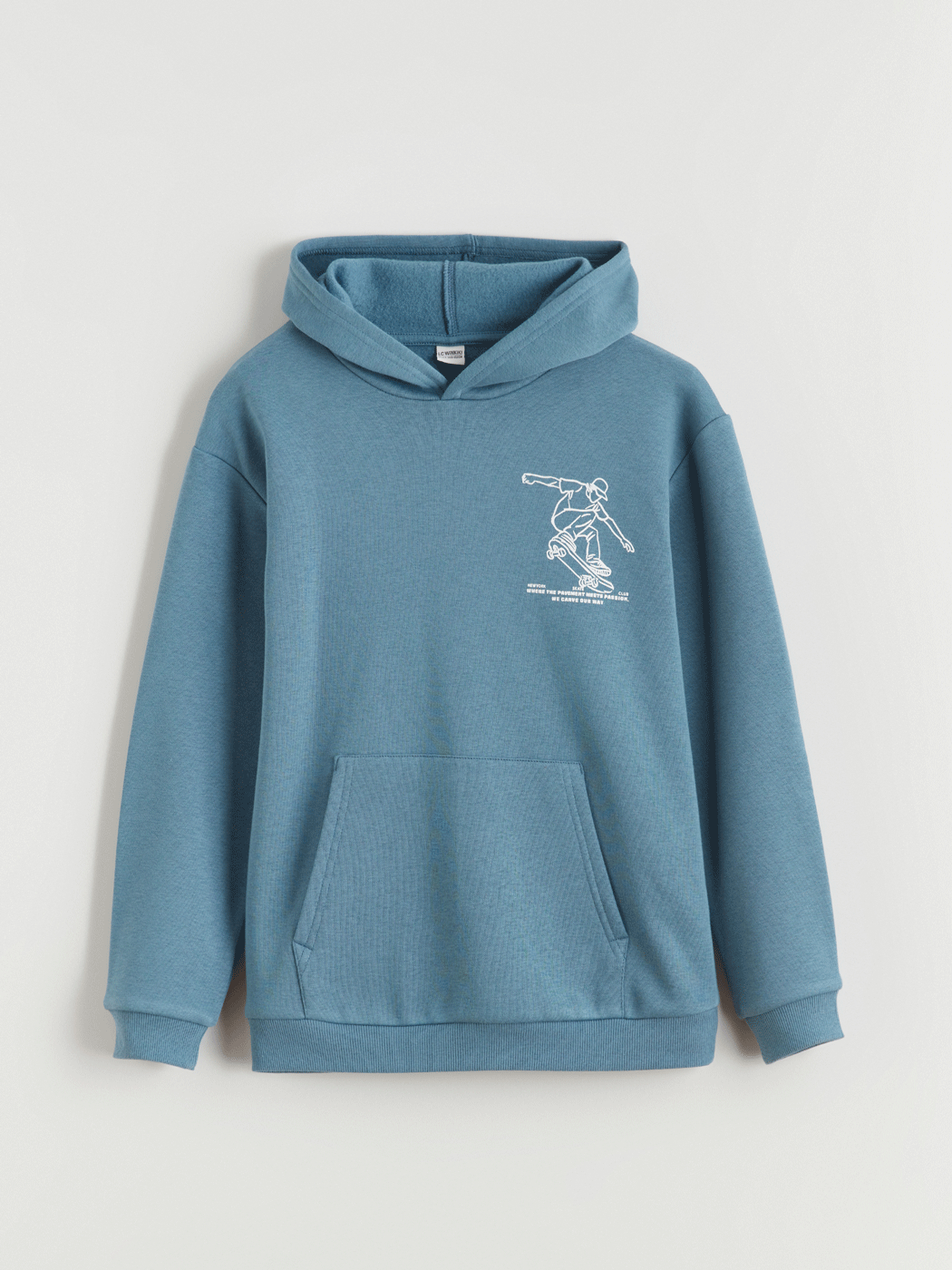 LCW Kids Mavi Kapüşonlu Erkek Çocuk Kalın Sweatshirt