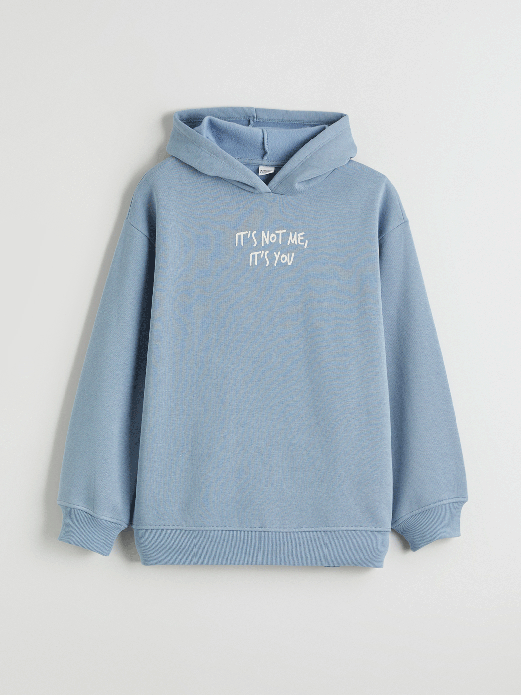 LCW Kids Mavi Baskılı Kız Çocuk Kalın Sweatshirt