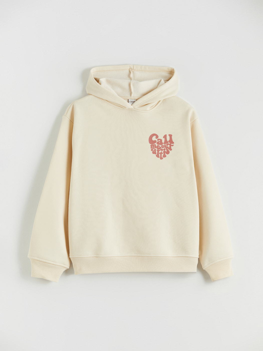 LCW Kids Bej Kapüşonlu Kız Çocuk Kalın Sweatshirt