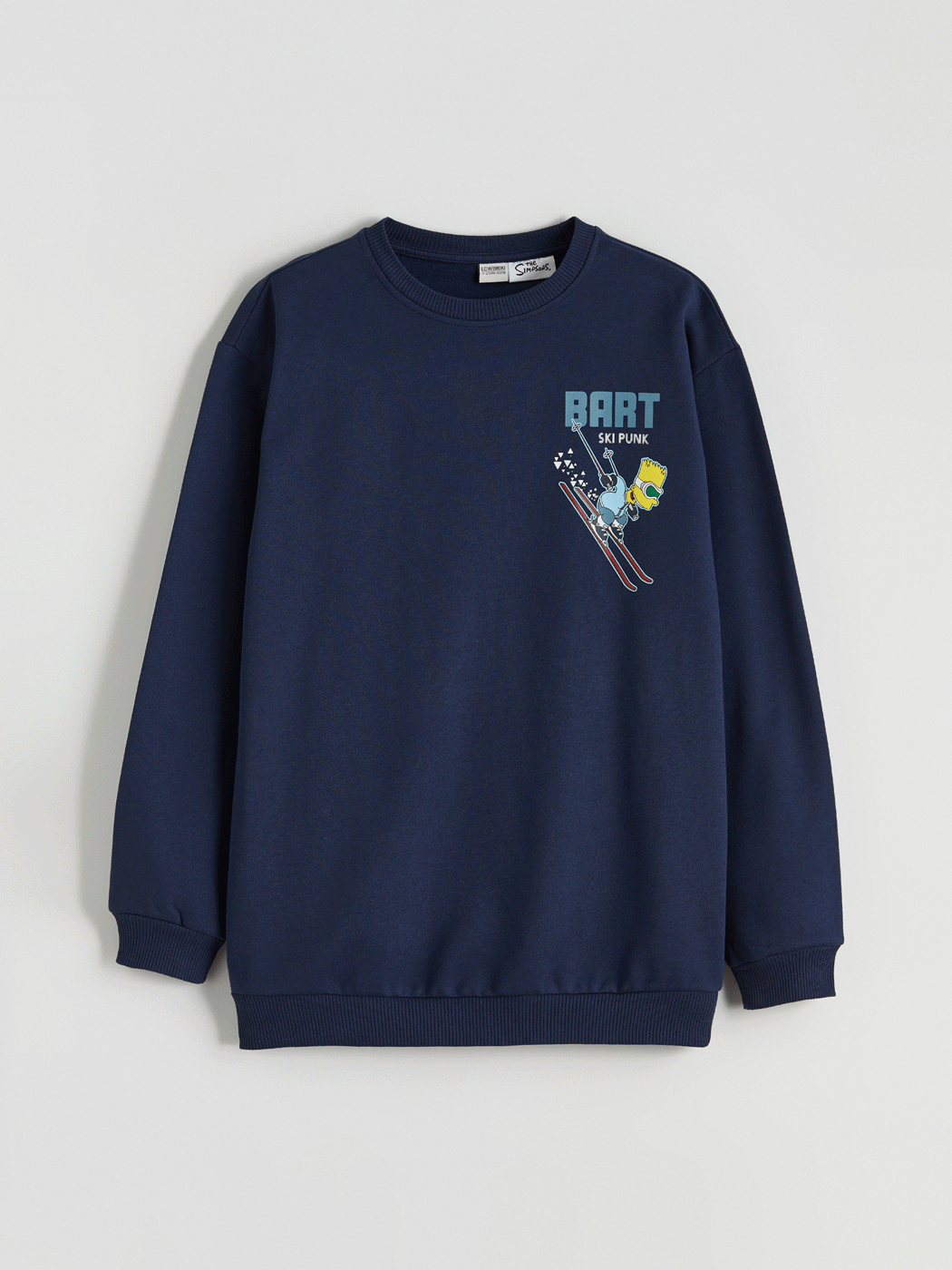 LCW Kids Lacivert The Simpsons Baskılı Erkek Çocuk Sweatshirt