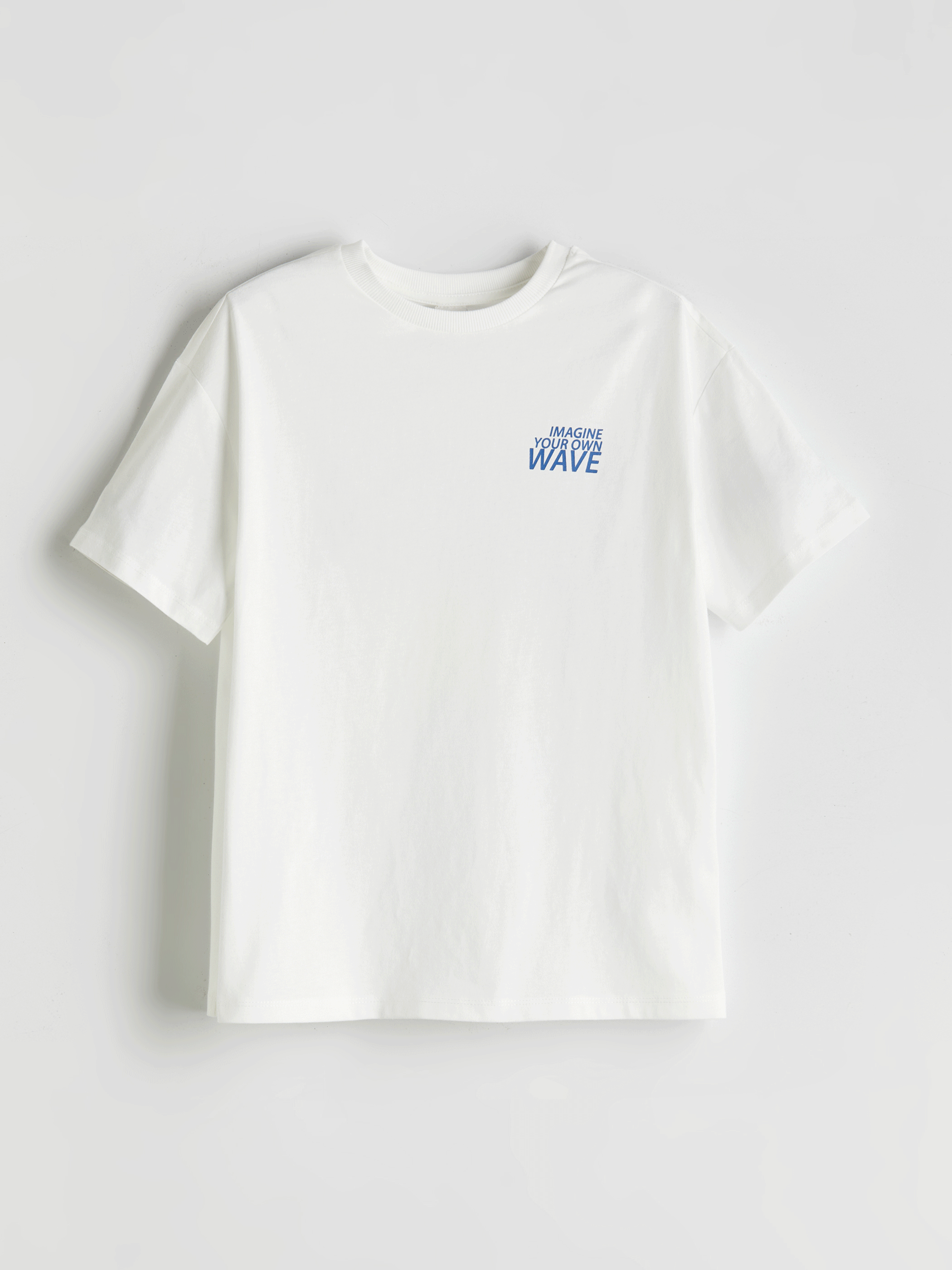 LCW Kids Ekru Bisiklet Yaka Kız Çocuk Tişört