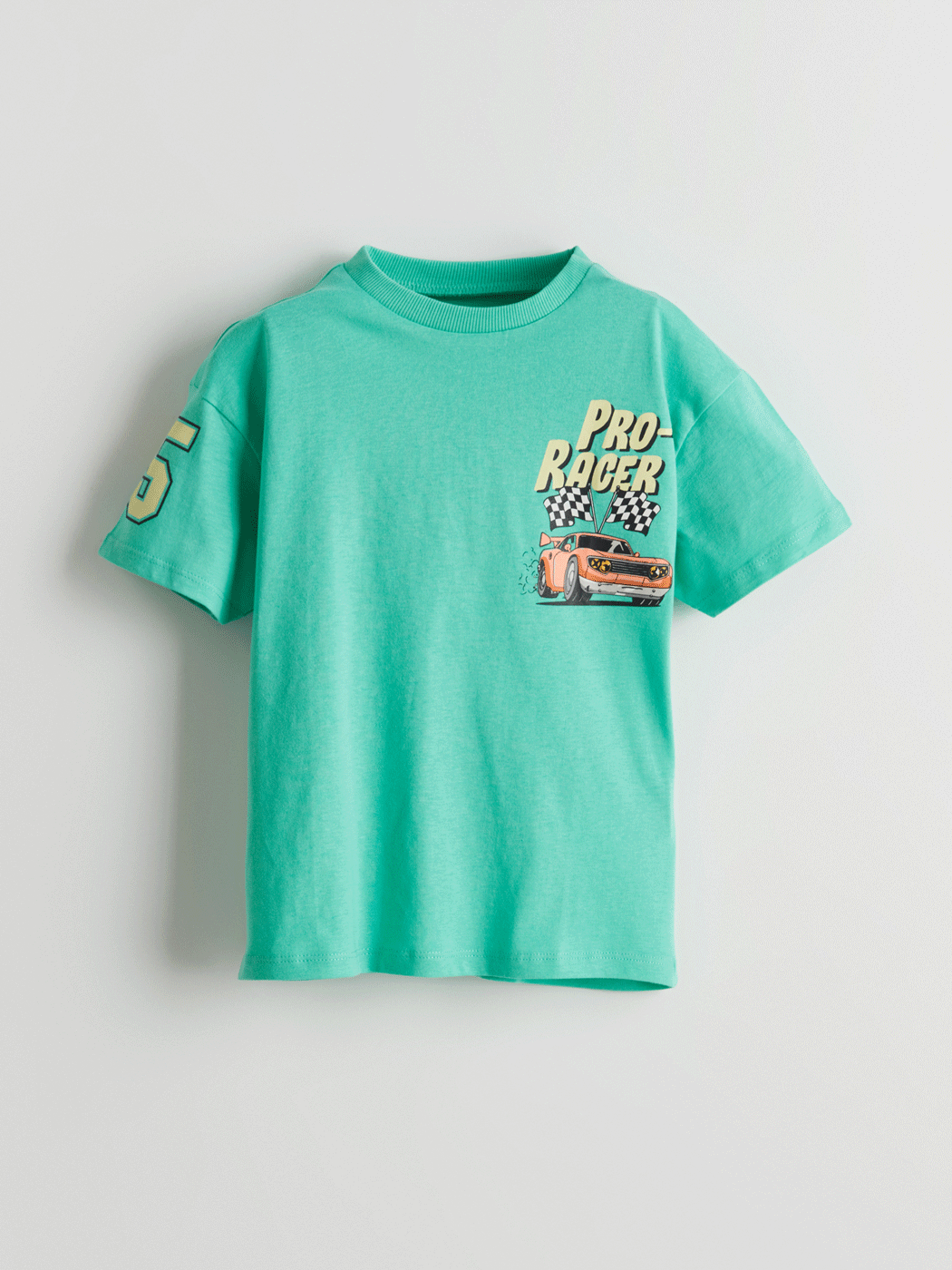 LCW baby Yeşil Los Angeles Baskılı Penye Erkek Bebek Tişört