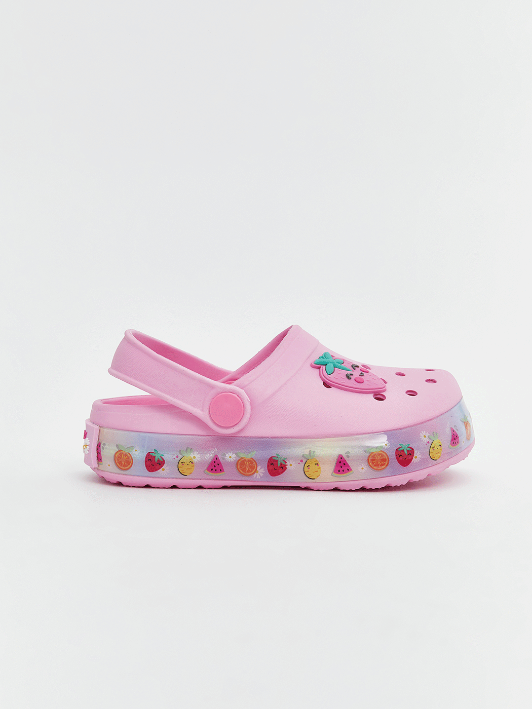 LCW STEPS Pembe Tabanı Işıklı Kız Çocuk Plaj Sandaleti