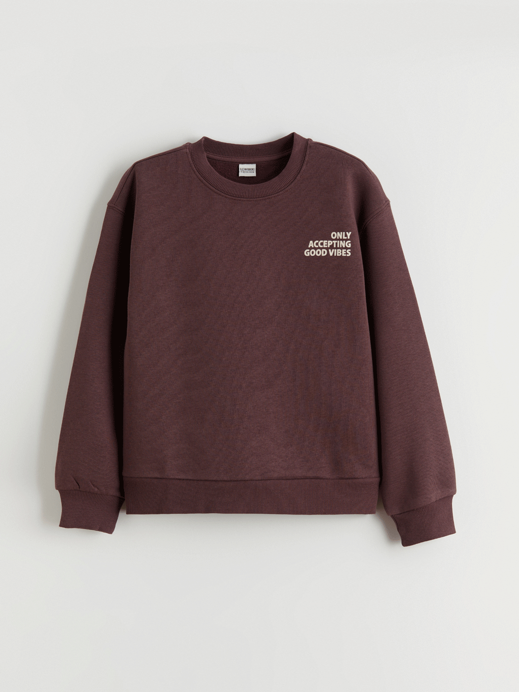 LCW Kids Mürdüm Bisiklet Yaka Kız Çocuk Sweatshirt