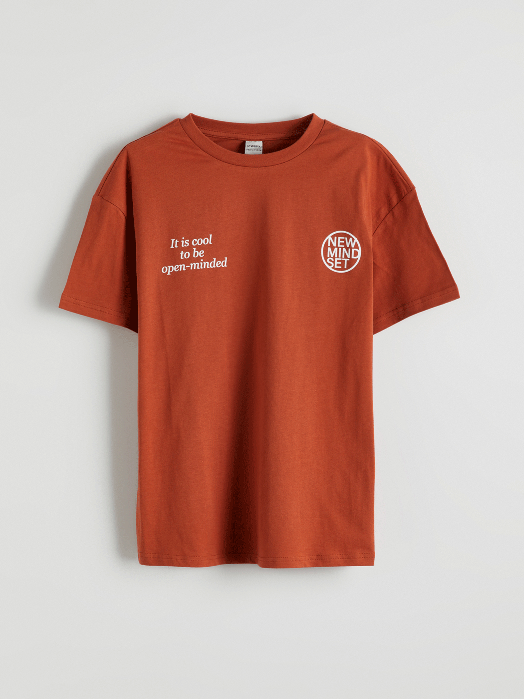 LCW Kids Kahverengi Bisiklet Yaka Erkek Çocuk Tişört