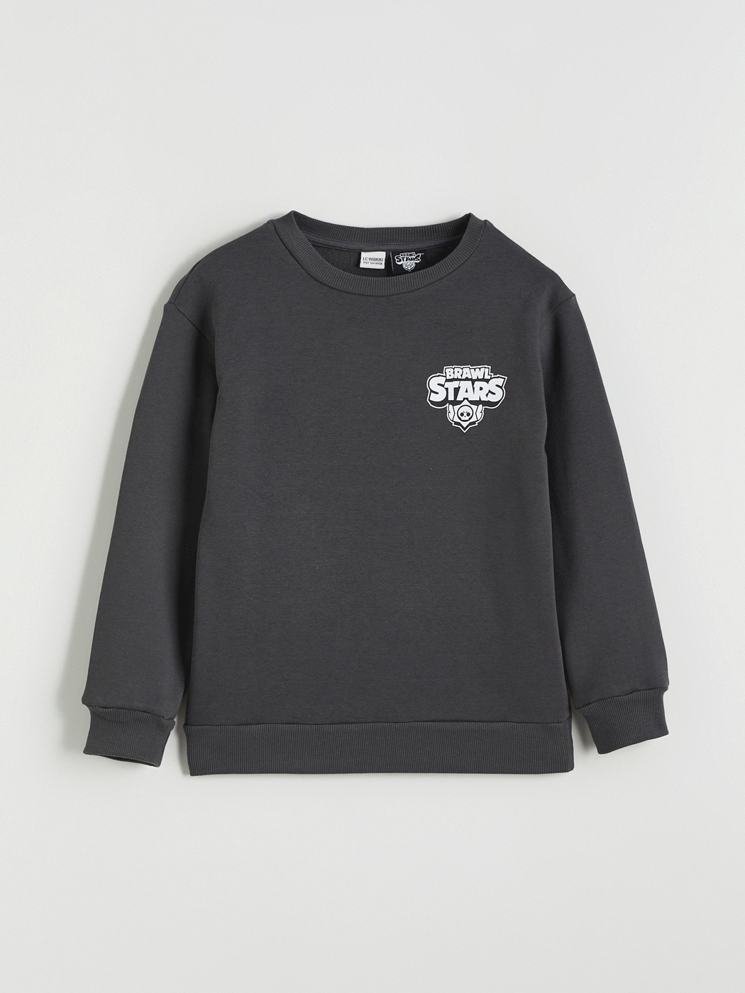 LCW Kids Antrasit Brawl Stars Baskılı Erkek Çocuk Kalın Sweatshirt