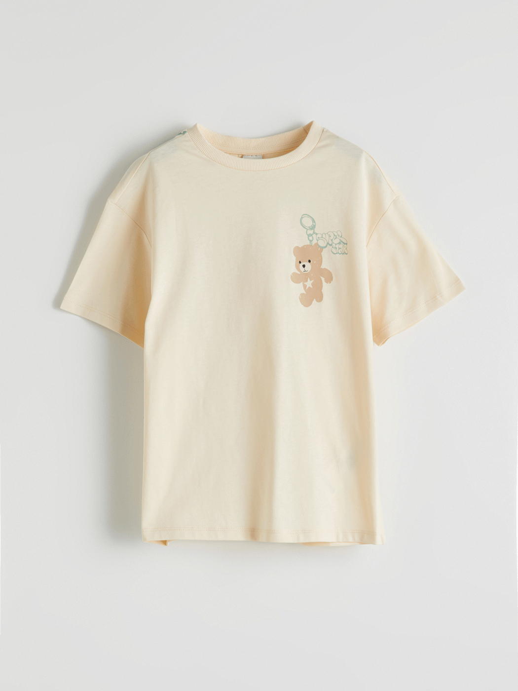 LCW Kids Sarı Bisiklet Yaka Kız Çocuk Tişört