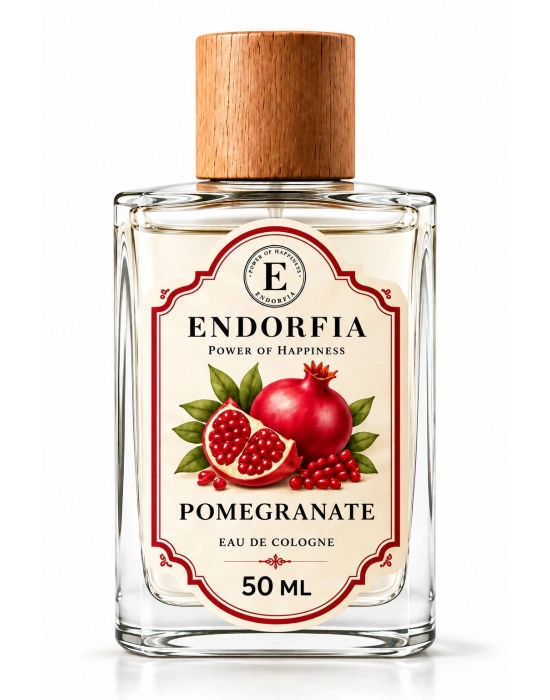 50 ML Pomagranate Cam şişe Ahşap Kolonya