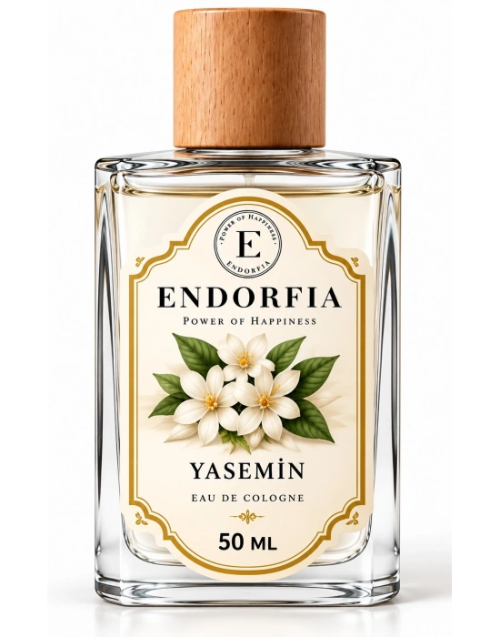 50 ML Yasemin Cam Şişe Ahşap Kapak Kolonya