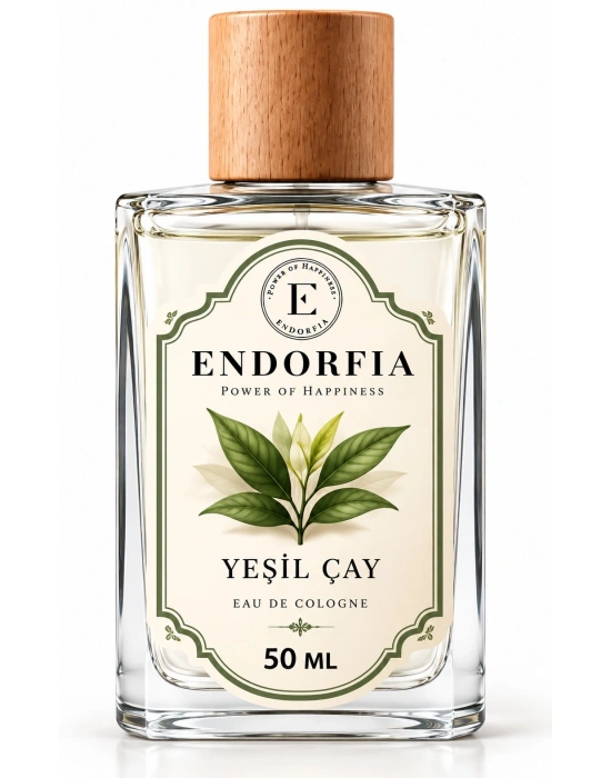 50 Ml Yeşilçay Cam Şişe Ahşap Kapak Kolonya