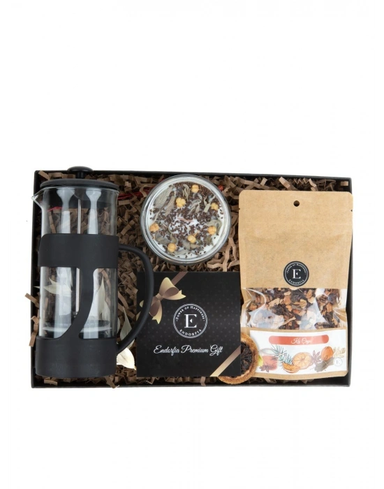 500 Ml French Press - Kış Çayı - Aromaterapi Arınma Mumu Adaçayı Üzerlik Tohumu