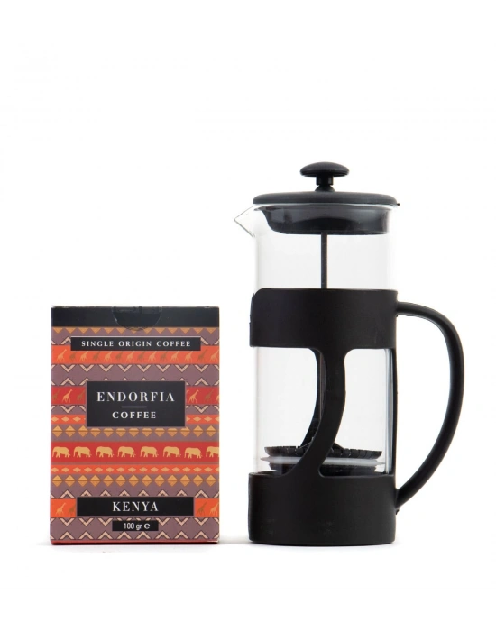 500 Ml French Press ve 100 gr Kenya Kahve