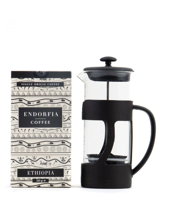 500 Ml French Press ve 250 gr Etiyopya Kahve