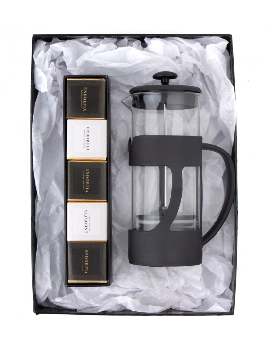 500 Ml French Press ve Single Slim Mix Madlen Kırmızı