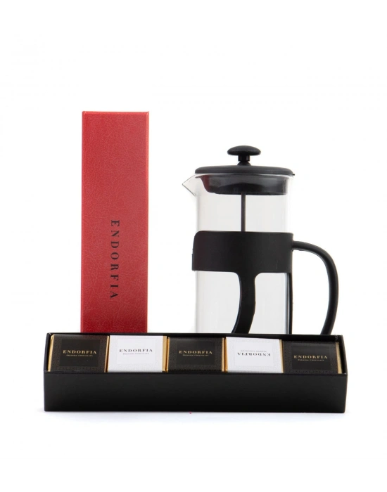 500 Ml French Press ve Single Slim Mix Madlen Kırmızı