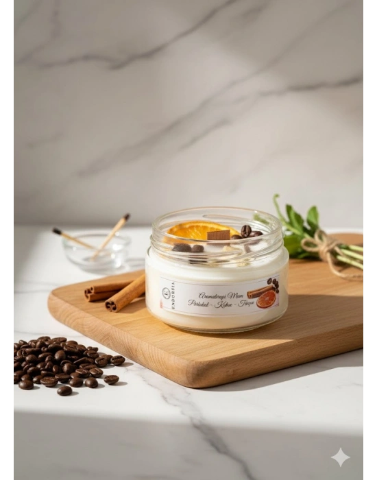 Aromaterapi Mum Portakal - Kahve - Tarçın