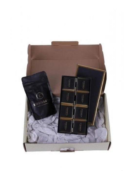 Bitter Madlen Çikolata-Premium 20 gr Türk Kahvesi Yılbaşı Kutusu