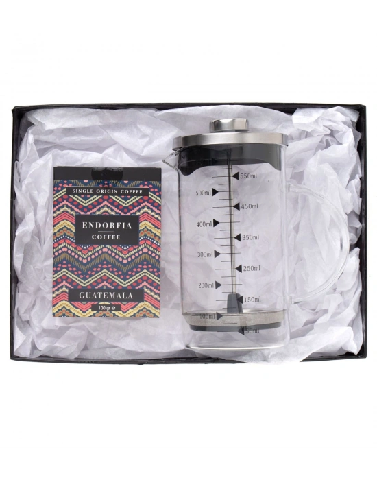 Borosilikat 600 Ml French Press ve 100 gr Guatemala Kahve