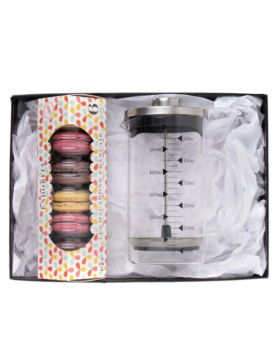 Borosilikat 600 Ml French Press ve B2 Makaron