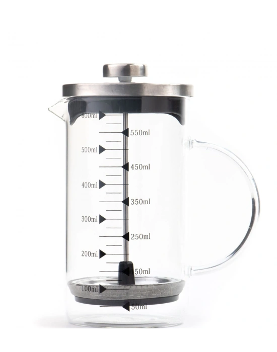 Borosilikat 600 Ml French Press ve Filtre Kahve Siyah
