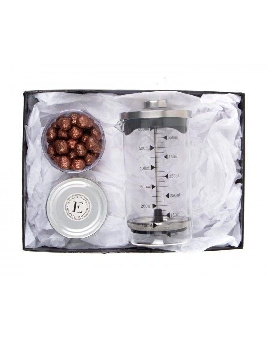 Borosilikat 600 Ml French Press ve Kahve Draje