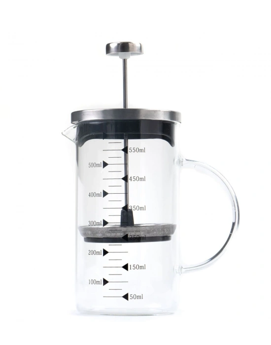 Borosilikat 600 Ml French Press ve  Single Slim Fıstıklı Kalp Çikolata Gold