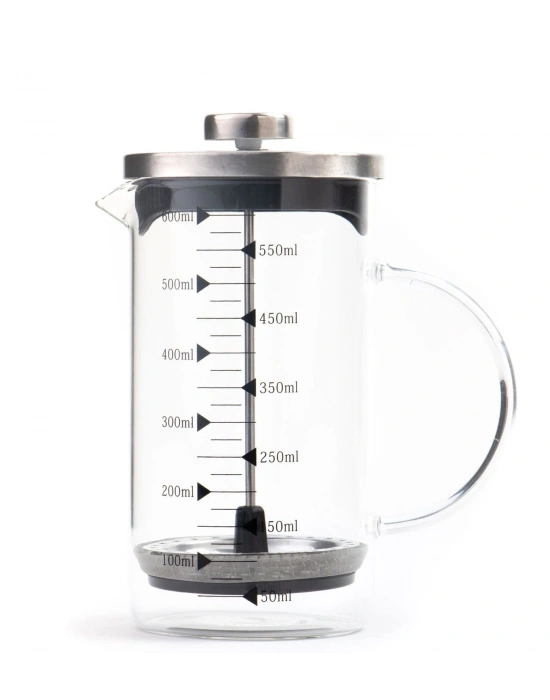 Borosilikat 600 Ml French Press ve Single Slim Mix Madlen Kırmızı