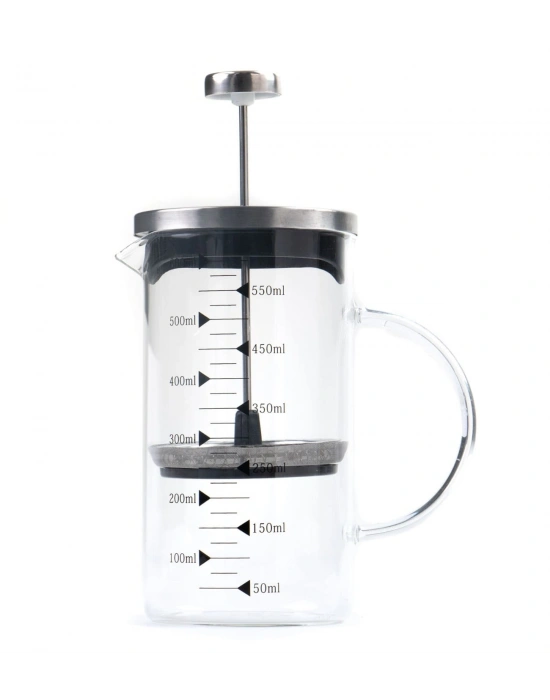 Borosilikat 600 Ml French Press ve Single Slim Mix Madlen Kırmızı