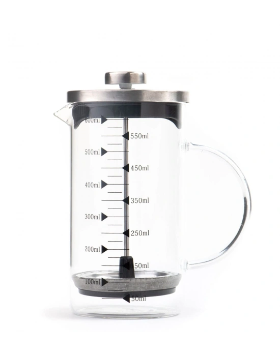 Borosilikat 600 Ml French Press ve Single Slim Mix Madlen Siyah