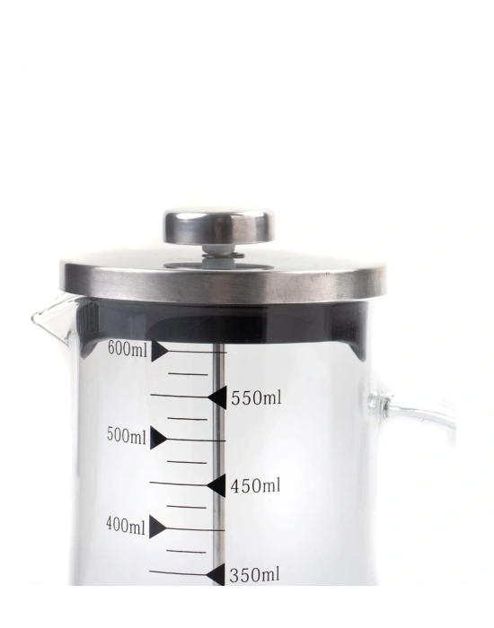 Borosilikat 600 Ml French Press ve Single Slim Mix Madlen Siyah