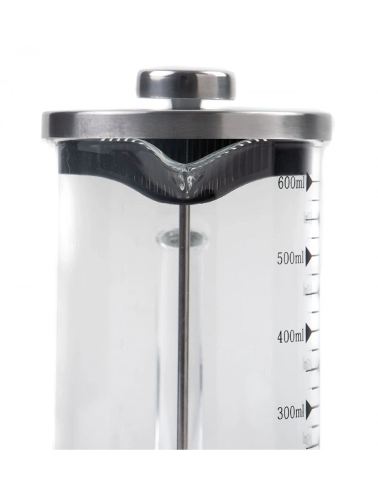Borosilikat 600 Ml French Press ve Single Slim Mix Madlen Siyah