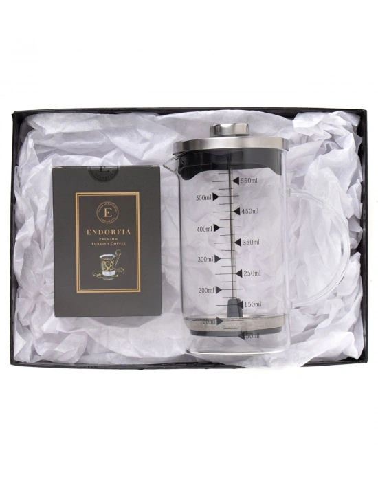 Borosilikat 600 Ml French Press ve Türk Kahvesi Siyah