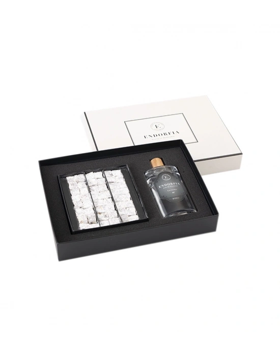 Double Premium Duble Fıstıklı Çifte Kavrulmuş Lokum & Kolonya - Beyaz