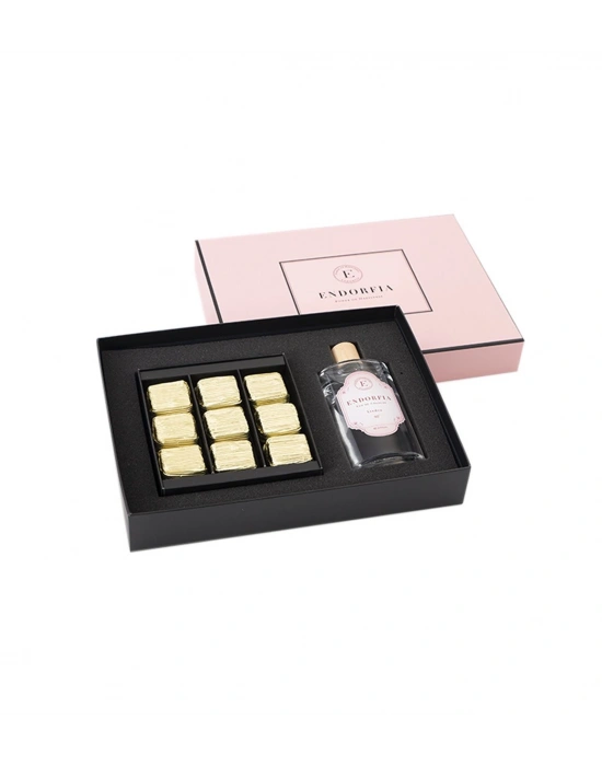 Double Premium Fındıklı Üzümlü Special Çikolata & Kolonya - Pembe