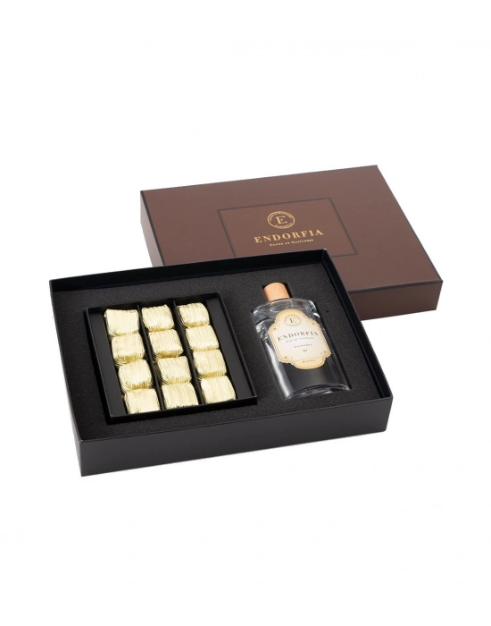 Double Premium Fıstıklı Krokan Çikolata & Kolonya - Kahverengi