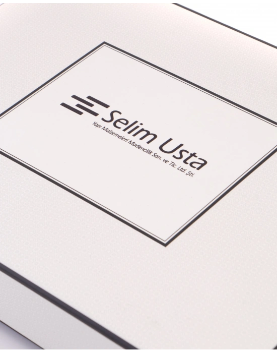 Double Premium Gül Yapraklı Güllü Lokum & Kolonya Beyaz - Kurumsal Hediye Kutusu