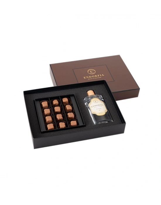 Double Premium Sütlü Çikolata Kaplı Fıstıklı Lokum & Kolonya - Kahverengi