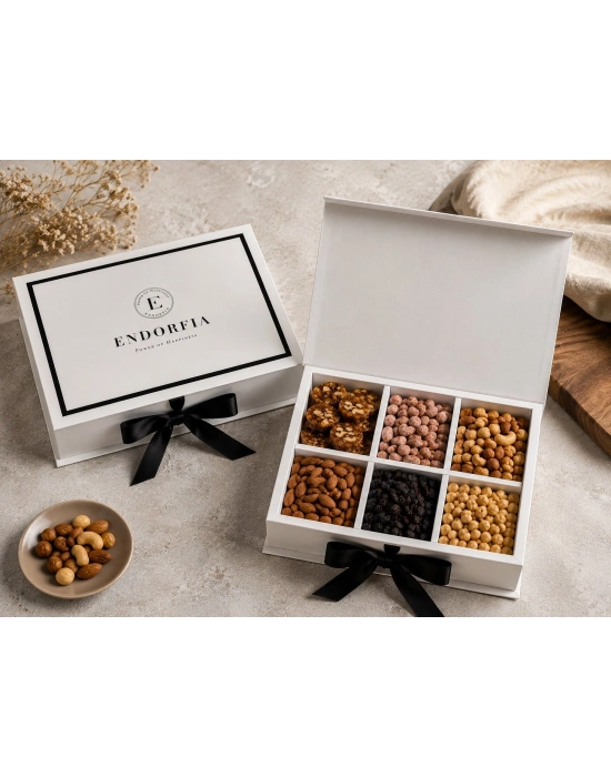 Endorfia 6 Bölmeli Kuruyemiş Lezzet Kutusu -900 gr