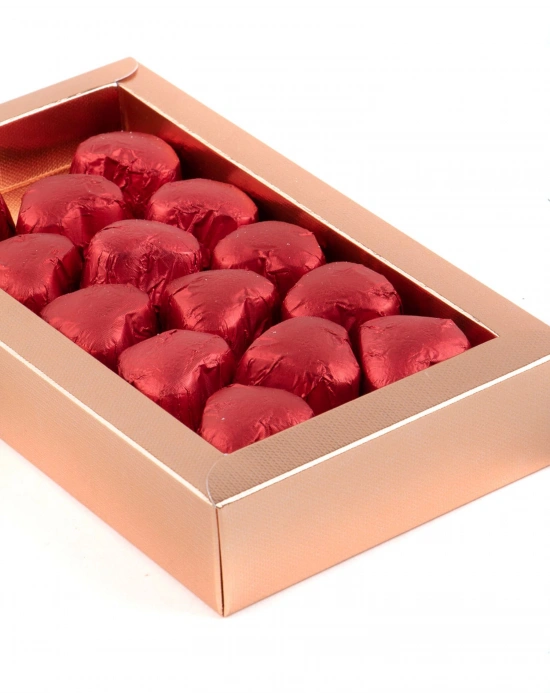 Fıstıklı Kalp Çikolata Büyük Kurumsal Kutu Rose