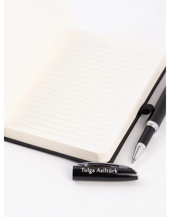 Hediye Kutusu Premium Kahve Termoderi Defter- Metal Roller Kalem - Öğretmenler Günü Hediyesi