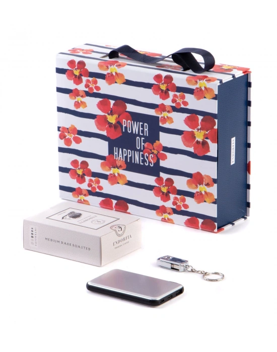 Kişiye Özel Powerbank - Metal Anahtarlıklı USB Gümüş - Premium Kahve
