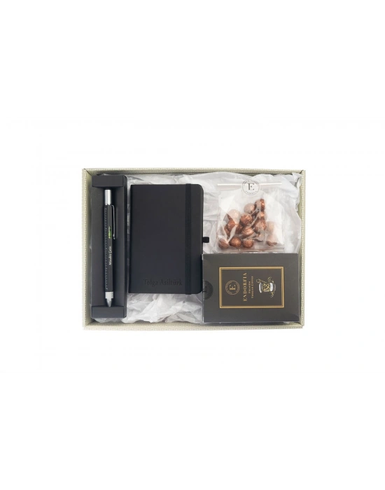 Kişiye Özel Termoderi  Defter-Mühendis Kalemi Filtre Kahve Siyah-Kahve Draje