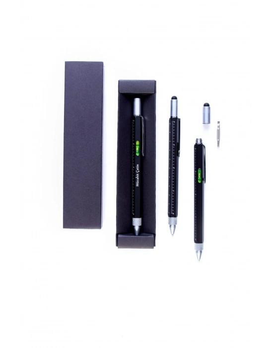 Kişiye Özel Termoderi Defter Taba-Mühendis Kalemi-Filtre Kahve Siyah