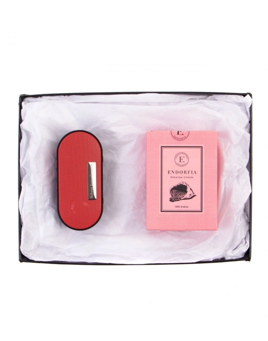Premium Kahve - Bluetooth Hoparlör Kırmızı