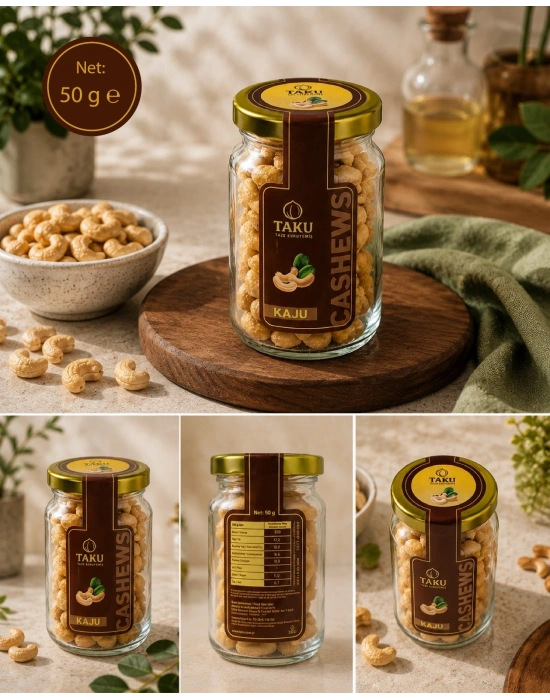TAKU  Kavrulmuş Kaju 50 gr Cam Kavanoz