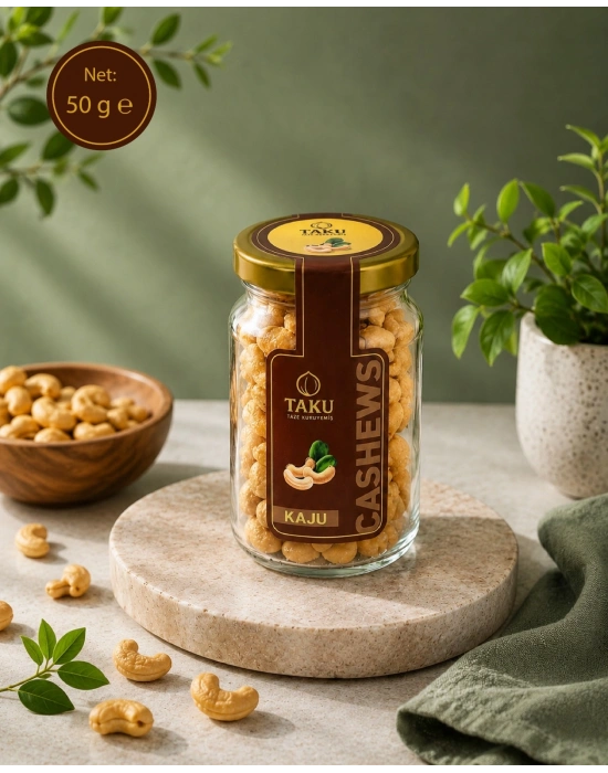 TAKU  Kavrulmuş Kaju 50 gr Cam Kavanoz