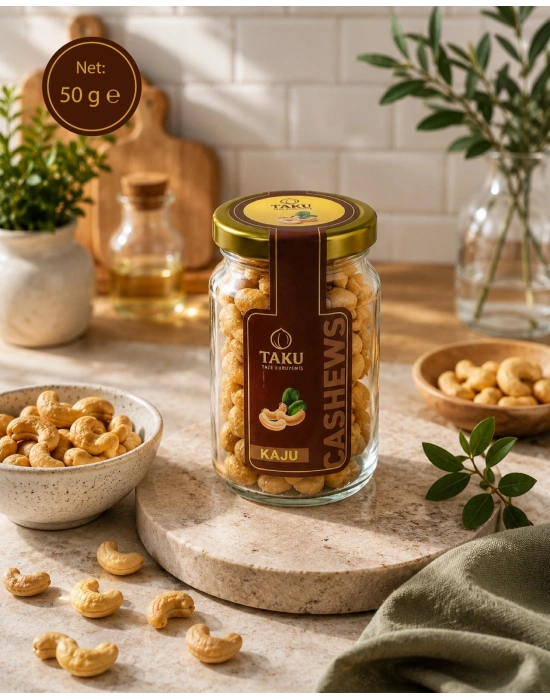 TAKU  Kavrulmuş Kaju 50 gr Cam Kavanoz