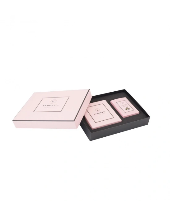 Twin Premium Fıstıklı Kalp Çikolata & Kahve Gold-Pembe